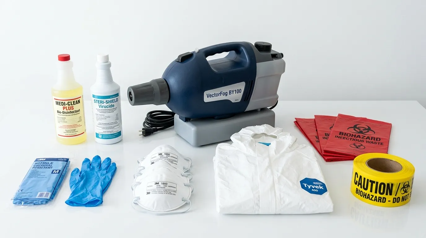 Professional biohazard remediation crew working in Sallisaw